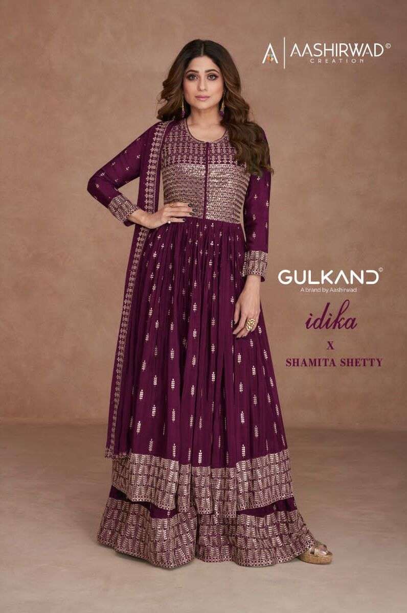 IDIKA BY AASHIRWAD CREATION 9538 TO 9542 SERIES GEORGETTE STITCHED DRESSES