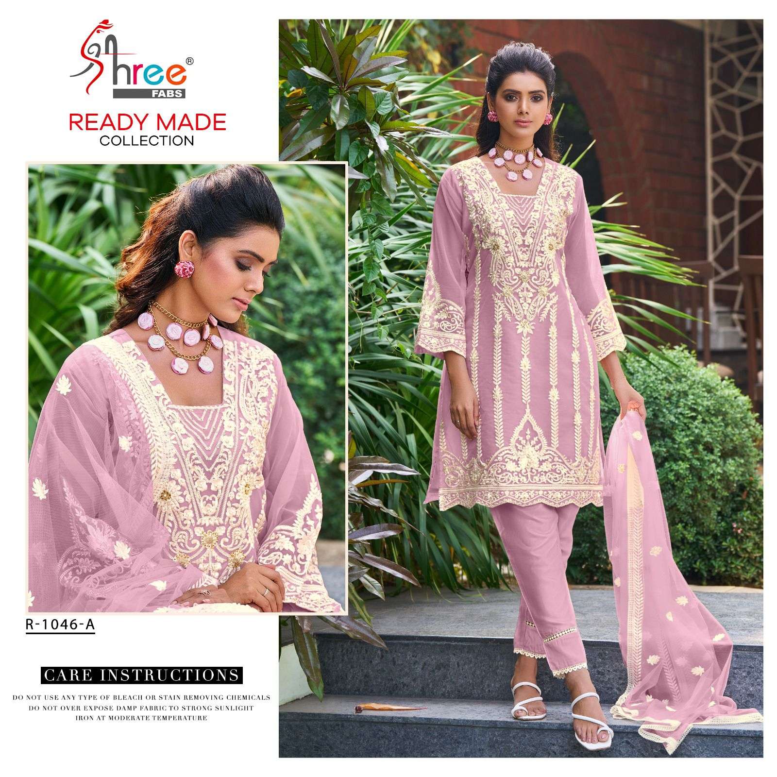 R-1046 COLOURS BY SHREE FABS ORGANZA EMBROIDERY STITCHED PAKISTANI DRESSES