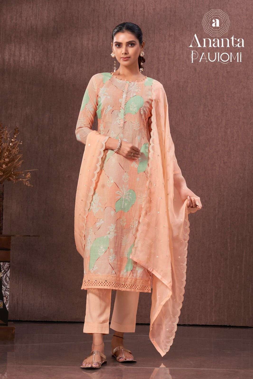 ANANTA PAULOMI BY ASLIWHOLESALE LINEN COTTON WITH HANDWORK DRESSES