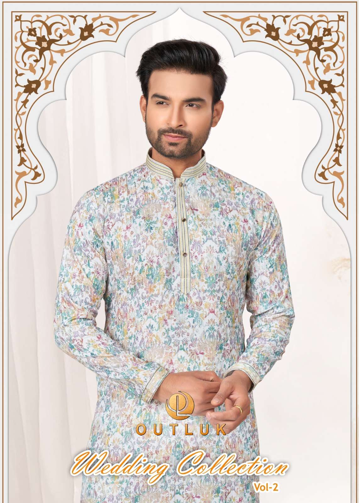 WEDDING COLLECTION VOL-2 BY OUTLUK 2001 TO 2005 SERIES MENS KURTAS WITH PAJAMA