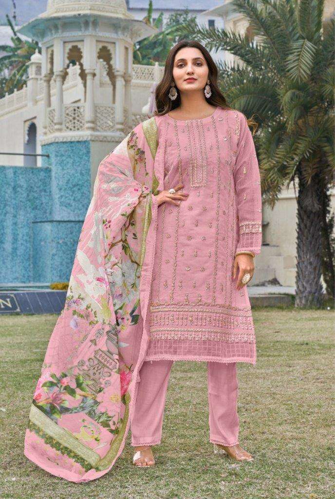 MR-1013 NX BY MUSHK DESIGNER HEAVY ORGANZA HEAVY EMBROIDERED DRESSES